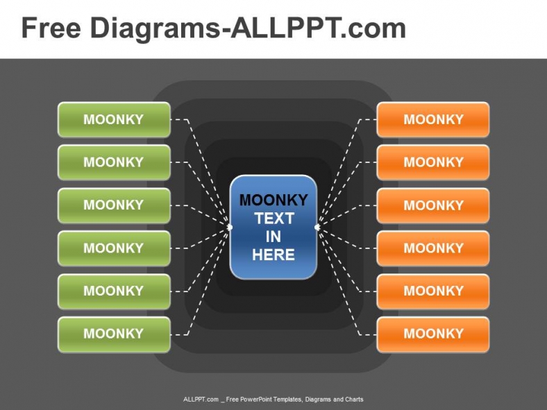 Butterfly Process Diagram Powerpoint Templates