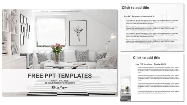 Interior Design Living Room Powerpoint Templates