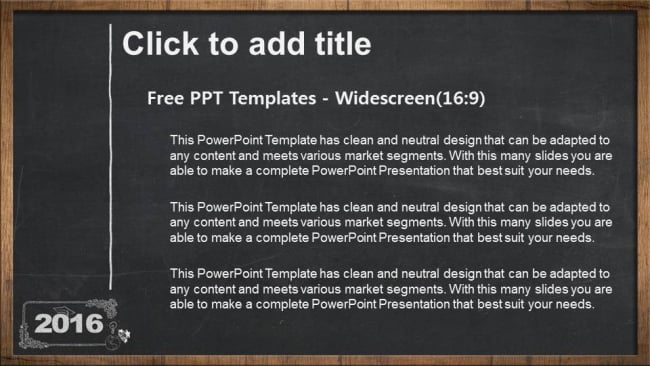 2016, concept on blackboard PowerPoint Templates (3)