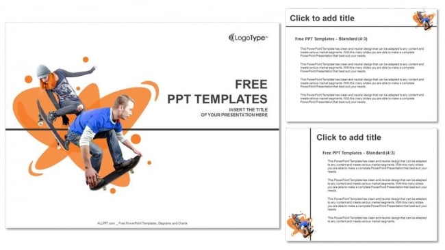 Cool skateboarder PowerPoint Templates (4)