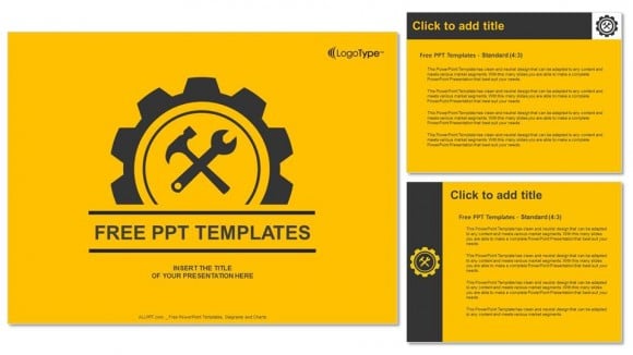 Gear Icon Graphic PowerPoint Templates (4)
