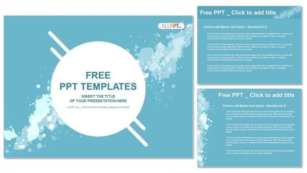 Abstract splashes PowerPoint Templates (4)