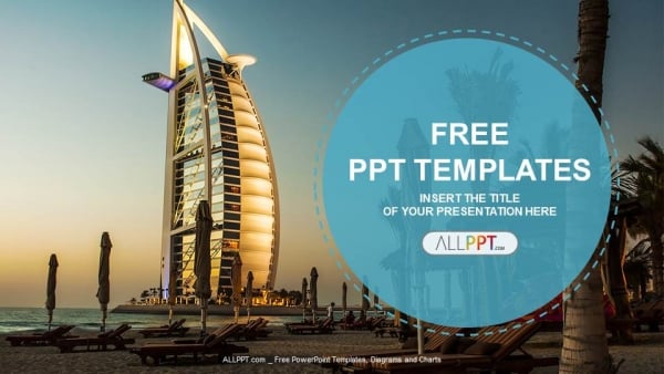 Burj Al Arab hotel in Dubai PowerPoint Templates (1)