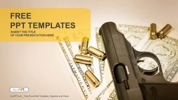 Gun and group of Bullets PowerPoint Templates (1)