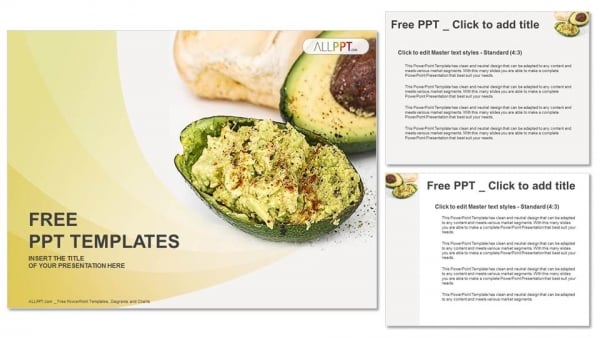 Halved avocados PowerPoint Templates (4)