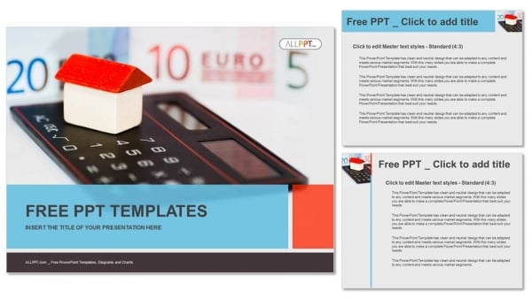 House on calculator and money PowerPoint Templates (4)