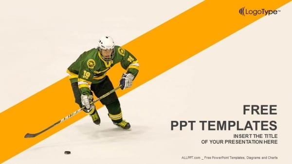 Ice hockey player PowerPoint Templates (1)