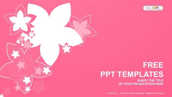 Nature with of pink flowers PowerPoint Templates (1)