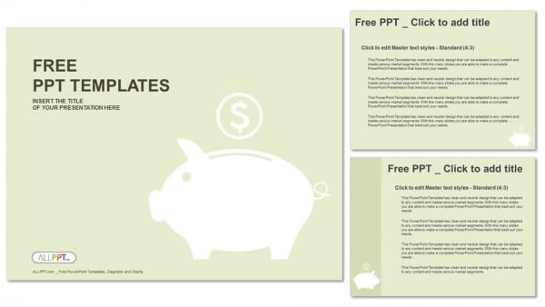Piggy money box PowerPoint Templates (4)