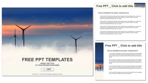 Windrad with cloudscape PowerPoint Templates (4)