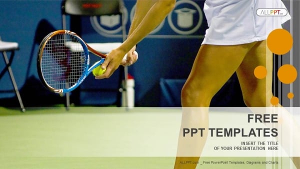 Young female tennis player-Sports PowerPoint Templates (1)