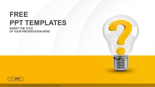 Light bulb with question mark as idea and solution symbol PowerPoint Templates (1)