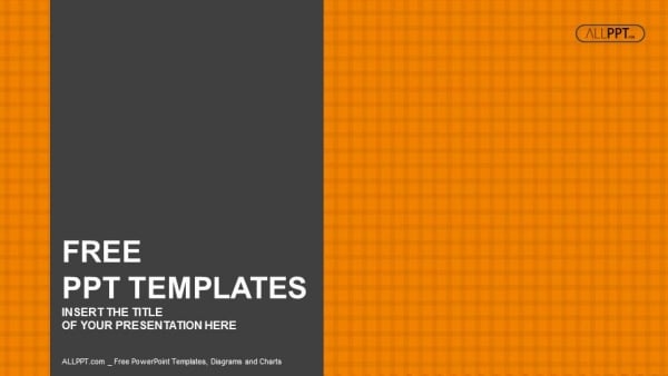 Orange checkers background PowerPoint Templates (1)
