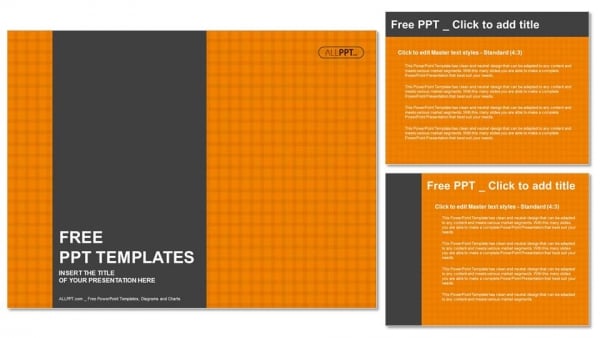Orange checkers background PowerPoint Templates (4)