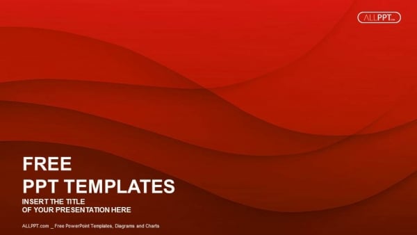 Waves of red PowerPoint Templates (1)