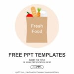 Paper bags with fresh food PowerPoint Templates (1)
