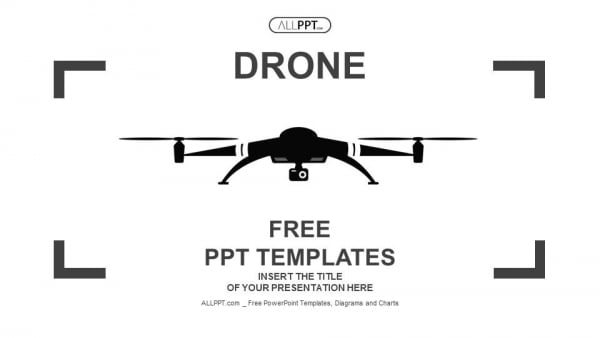 Drone icon in black flat style PowerPoint Templates (1)