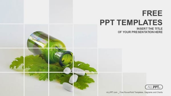 Medicine herb and Herbal pills PowerPoint Templates (1)