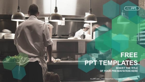 Motion chefs of a restaurant kitchen PowerPoint Templates (1)