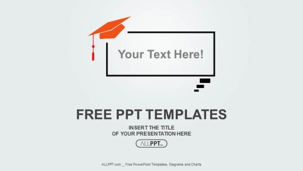 Graduation cap on Speech balloon PowerPoint Templates (1)