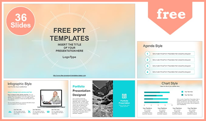 Pastel Watercolor Painted Powerpoint Template