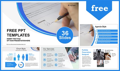Signing Document Powerpoint Template