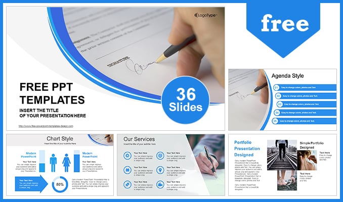 Signing-Document- PowerPoint-Template-post