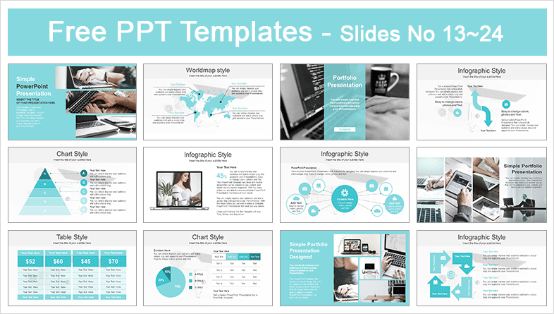 Simple Office Computer View PowerPoint Template-Preview-02
