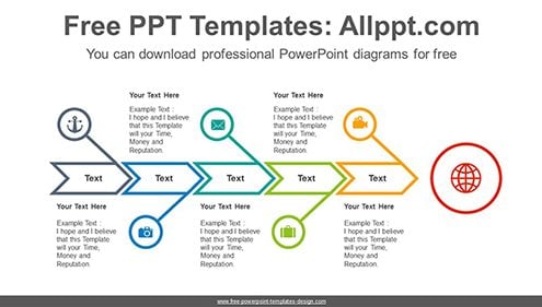 Fishbone arrow PowerPoint Diagram Template-list image