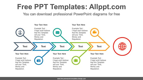 Fishbone arrow PowerPoint Diagram Template-list image