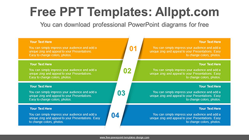 Four split banners PowerPoint Diagram Template-list image