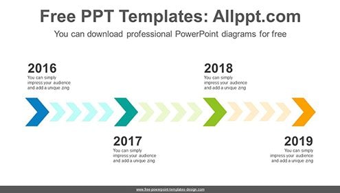 Four step chevron PowerPoint Diagram Template-list image