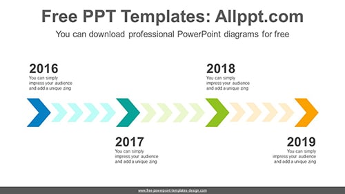 Four step chevron PowerPoint Diagram Template-list image