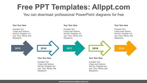 Horizontal progress arrow PowerPoint Diagram Template-list image