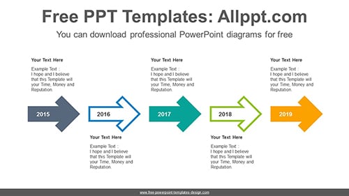 Horizontal progress arrow PowerPoint Diagram Template-list image