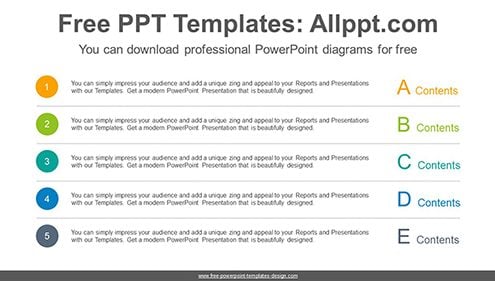List alphabet PowerPoint Diagram Template-list image