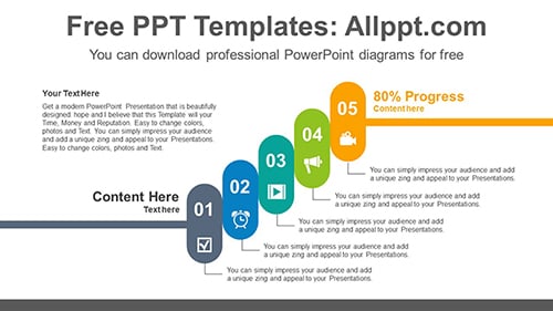 Oval step up PowerPoint Diagram Template-list image