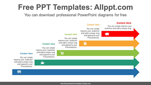 Stacked Horizontal Arrows PowerPoint Diagram Template-list image