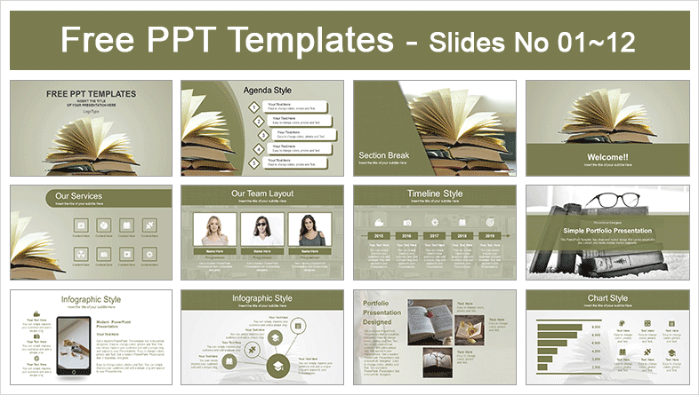 Vintage Old Books PowerPoint Template-Preview-01