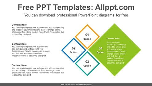 4 rhombic combinations PowerPoint Diagram Template-list image
