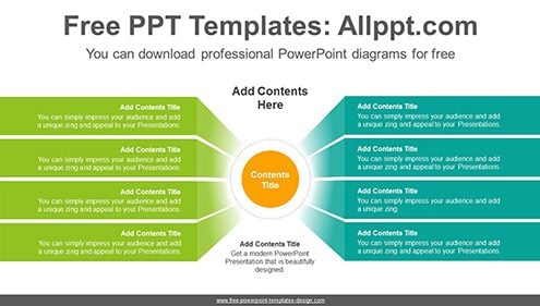 8 bent banners PowerPoint Diagram Template-list image