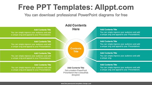 8 bent banners PowerPoint Diagram Template-list image