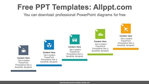 Arrow highlighted square PowerPoint Diagram Template-list image