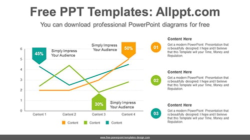 Arrow tag line chart PowerPoint Diagram Template-list image