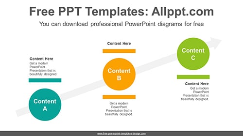 Ascending-circles PowerPoint Diagram Template-list image