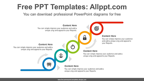 Cascading circles PowerPoint Diagram Template-list image