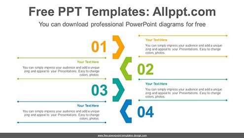 Central chevron point PowerPoint Diagram Template-list image