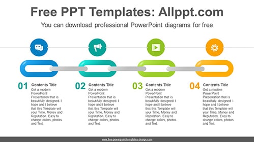 Colorful chain PowerPoint Diagram Template-list image