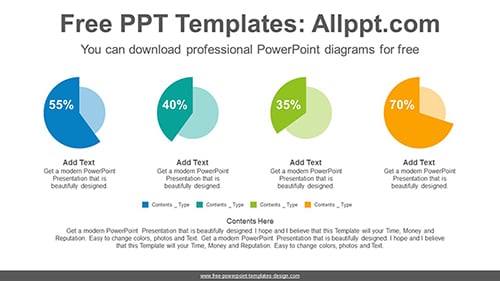 Colorful pie charts PowerPoint Diagram Template-list image