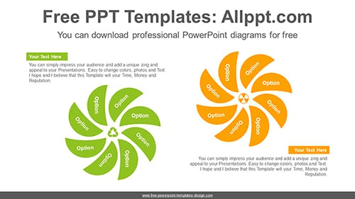 Concentric union flower PowerPoint Diagram Template-list image